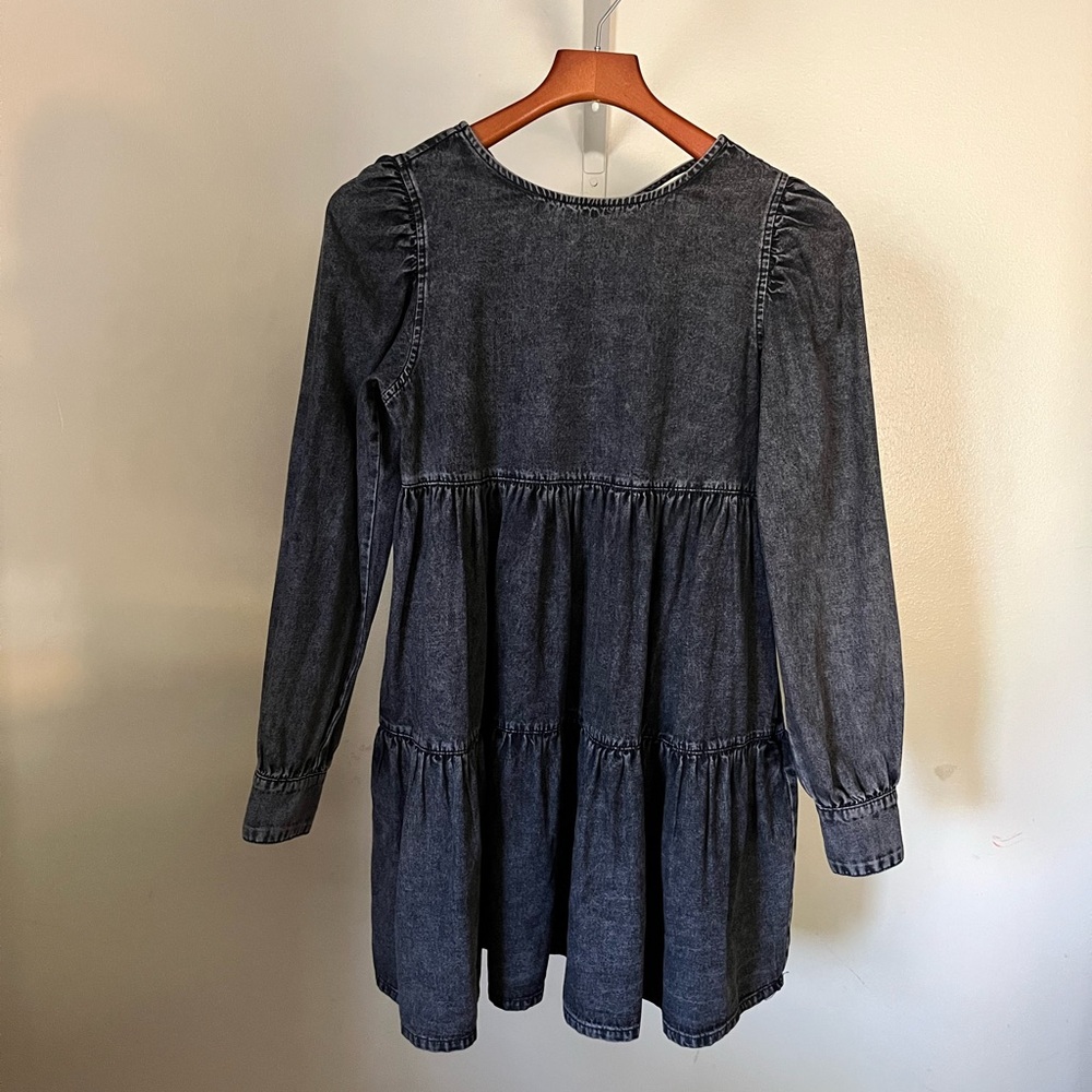 idem ditto-Denim Babydoll Dress